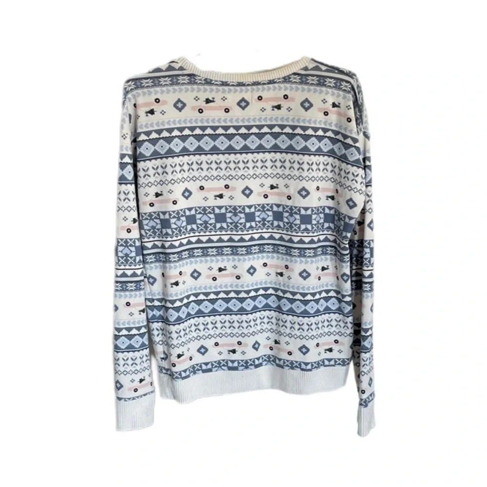 Lauren Conrad Intimates Long Sleeve Top Blue White Pink Design Women’s XS